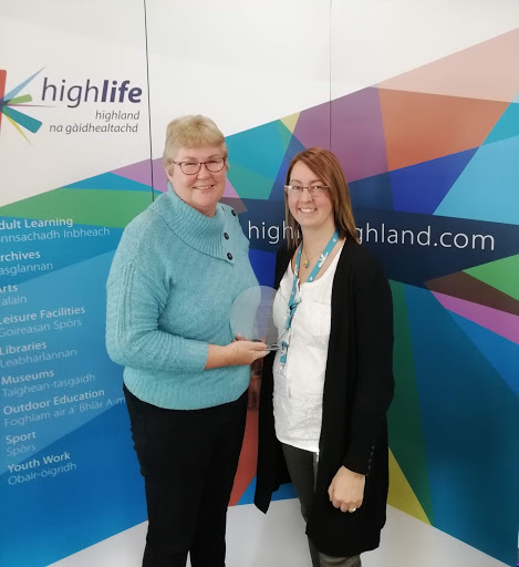 Kim Neill receives Lifetime Achievement award from Highlife Highland and sportscotland