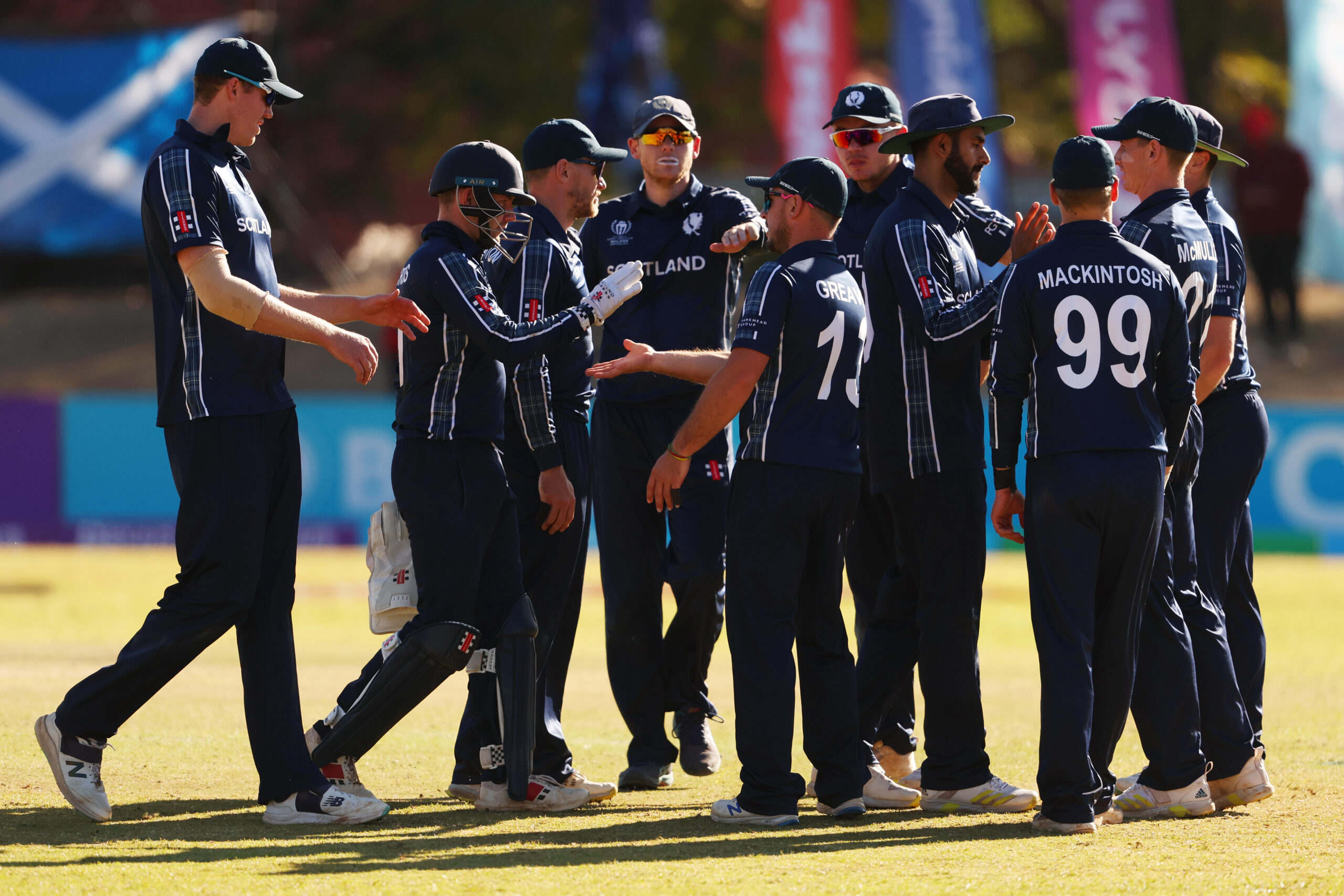 SCOTS OVERWHELM OMAN TO REACH SUPER SIX STAGE